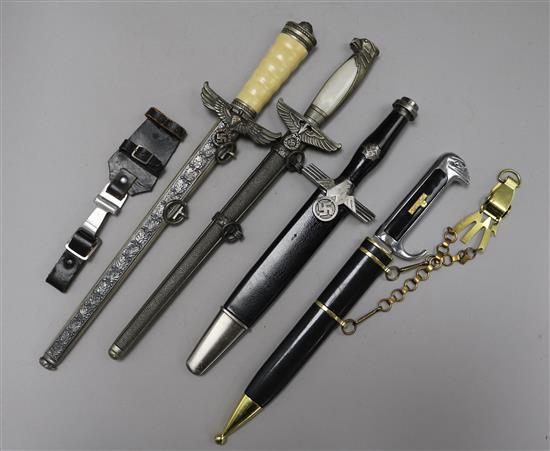 Four German daggers